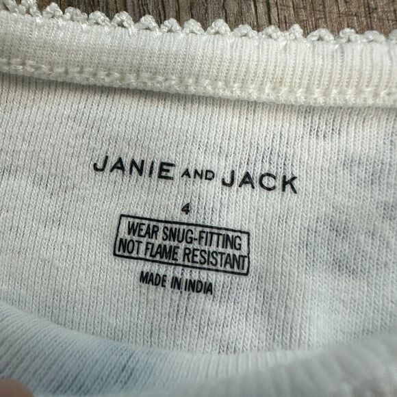 Janie and Jack Girls 4 Goodnight Floral Toile Long Sleeve Pajama Set Cotton - Picture 5 of 7